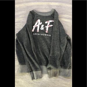 A&F grey crew neck